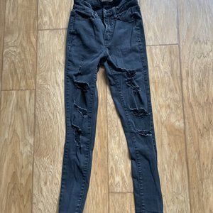 Size 24 * SO Super High Rise Ripped Curvy Jegging